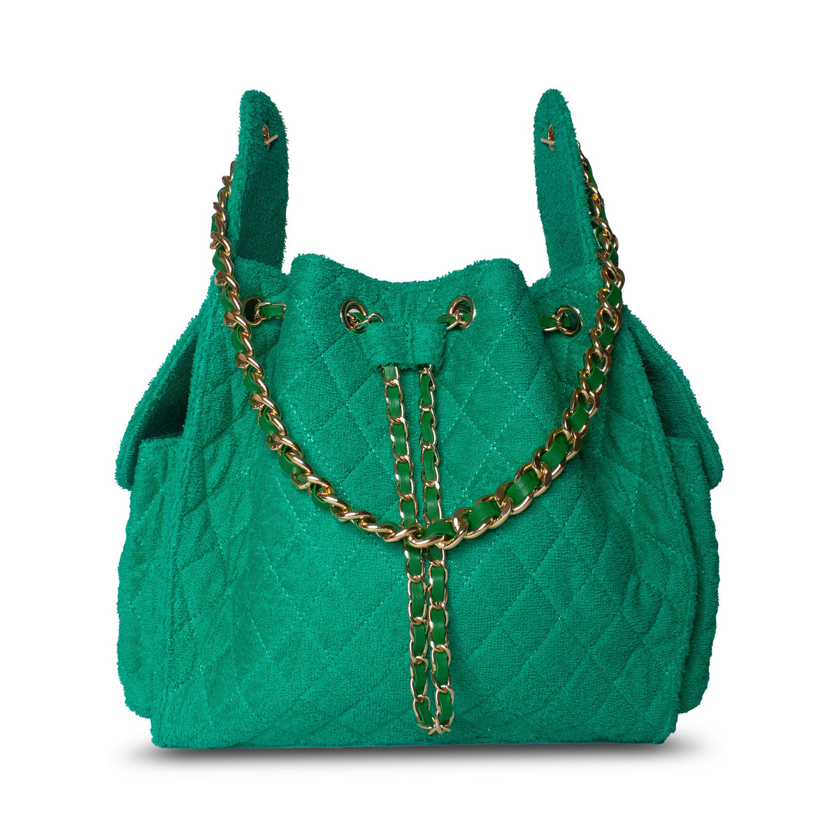 Medium Bayshore Bucket in Kelly Green by BEACH HAUS, featuring a vibrant green color and durable design for beach and outdoor use.
