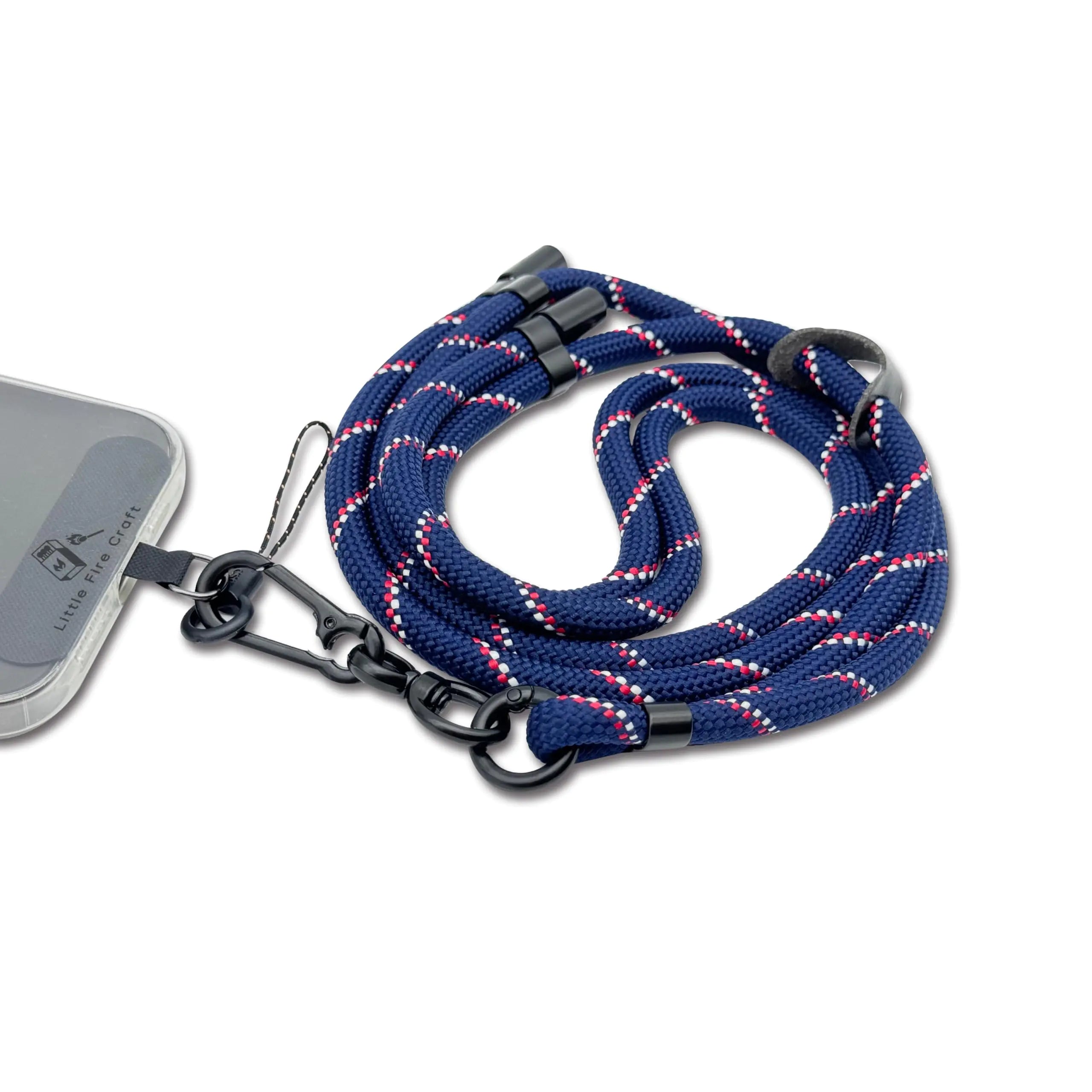 Little Fire Craft Adjustable Cell Phone Lanyard Crossbody Phone Lanyard Soft Phone Strap Around the Neck Cell Phone Rope (Navy)