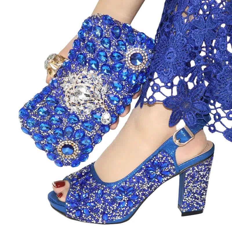 Elegant women's shoes and matching bags set by EdleessFashion, featuring stylish footwear and coordinated accessories.