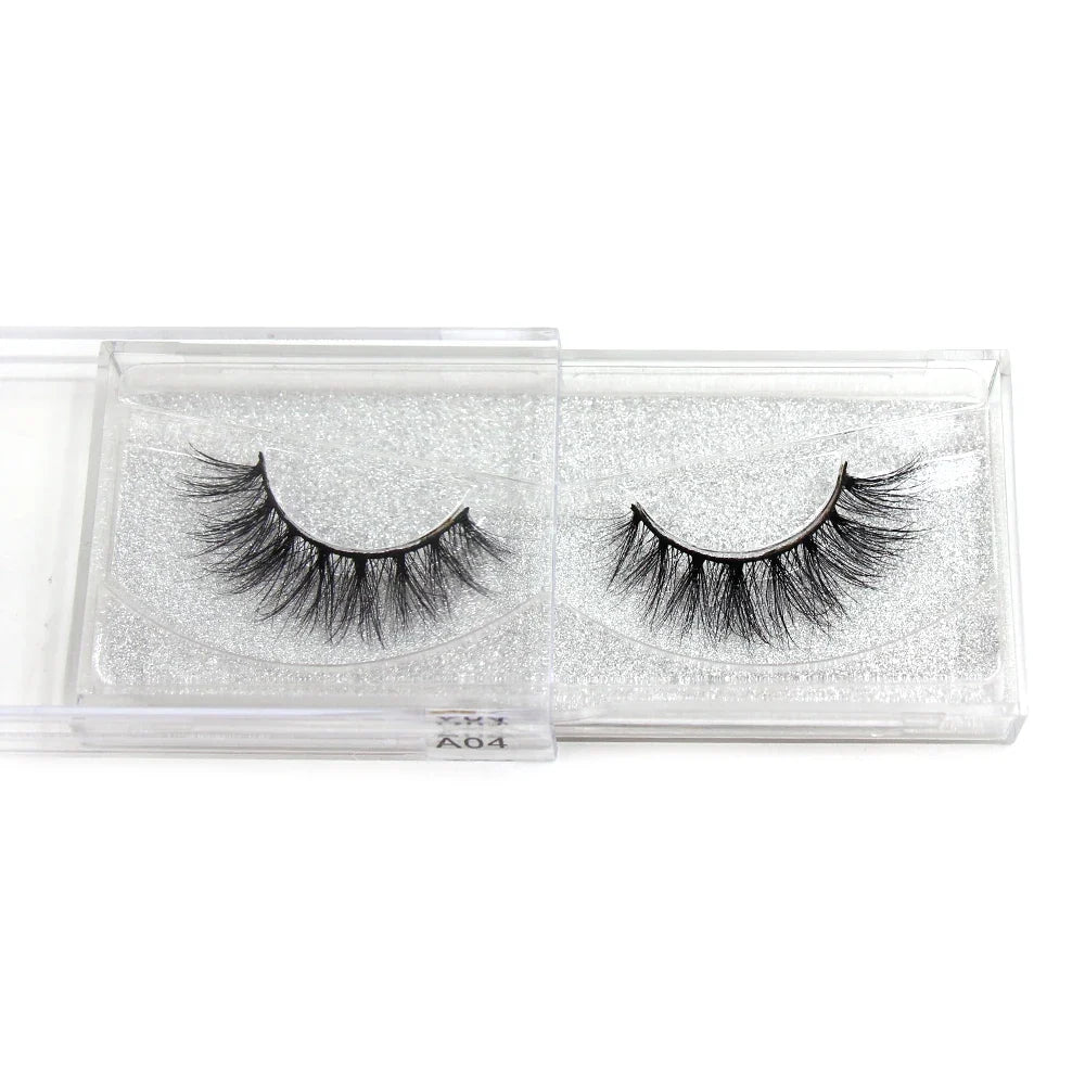 Blushimmer LEHUAMAO 5D mink false eyelashes with wispy, cross design and fluffy appearance for natural, handmade eyelash extension look.