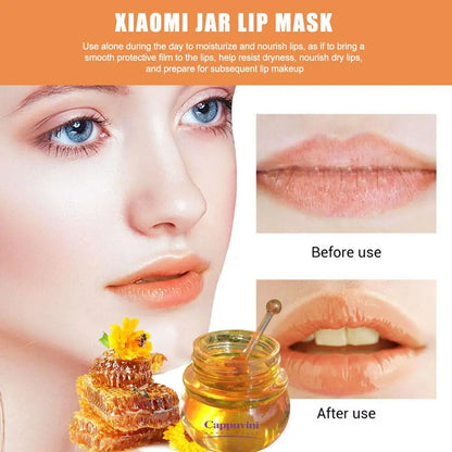 Blushimmer organic beeswax honey lip balm with hydrating, overnight moisture for dry, chapped lips in a natural lip butter.