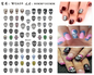 Nail Sticker Snake  Dragon Butterfly Black Multicolor Decals Nail Art Tattoo Slider Water Transfer Letter Nails Art Decoration