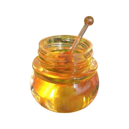 Blushimmer Organic Beeswax Bee Balm with honey, moisturizing lip balm in a jar, hydrating and nourishing for dry, chapped lips