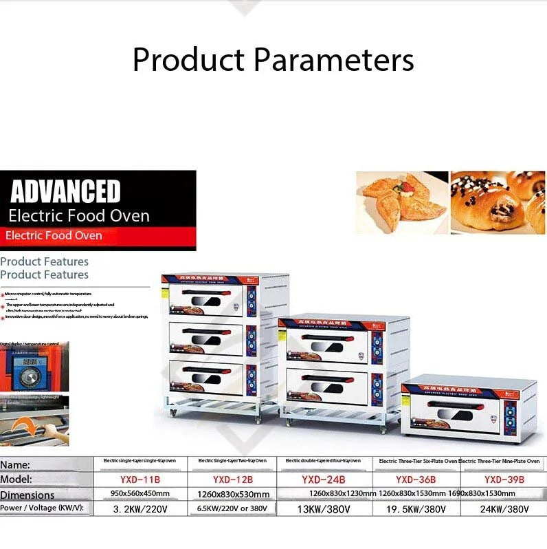 Applicable to the Catering Industry 3 Deck 6 Trays Commercial Baking Oven Bread Cake Deck Oven Gas Use