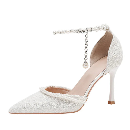 ZAZB Brand Custom Leather High Heels Shoes for Women Sandals and Ladies Femmes Wedding Bride Chaussures Pour Femmes