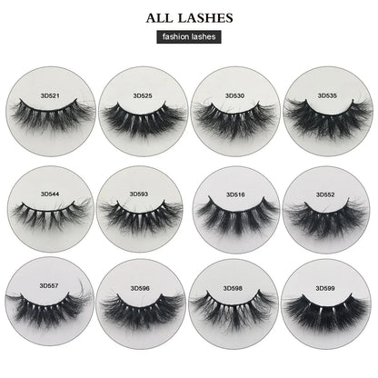 Blushimmer RED SIREN fluffy mink eyelashes, short and wispy, 10-18mm, handmade 3D mink false eyelashes for natural makeup look