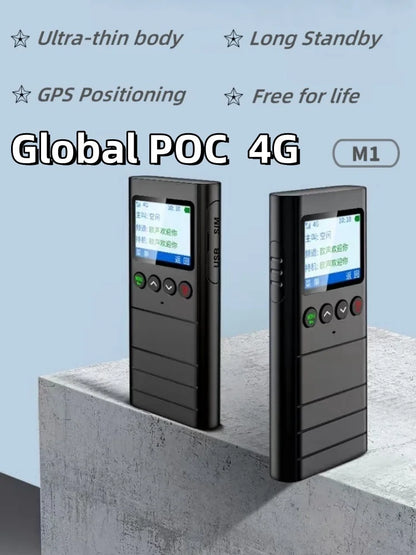 Global Android Wifi 2G/3G/4G Walkie Talkie with Sim Card Zello POC TYPE-C Charging Unlimited Phone Call for Radio