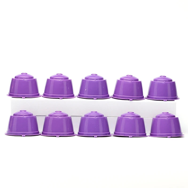 10PCS Refillable Capsules for Nescafe DOLCE GUSTO Coffee Capsules Reusable Filter with Spoon Brush Coffee Pods High Quality