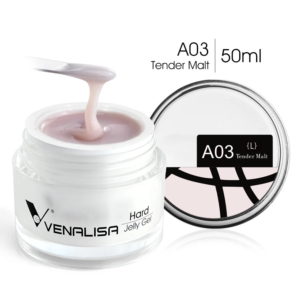 Blushimmer 50ml TPO Free Jelly Nail Extension Gel in clear natural color for French nails, UV soak-off gel builder with gum texture