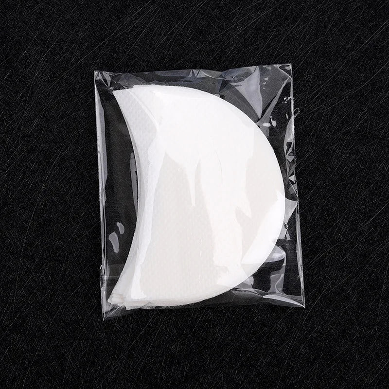 Set of disposable eye makeup stencils and eyelash removal patches by Blushimmer, including eyeshadow stickers and eyeliner shields.