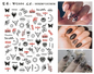 Nail Sticker Snake  Dragon Butterfly Black Multicolor Decals Nail Art Tattoo Slider Water Transfer Letter Nails Art Decoration
