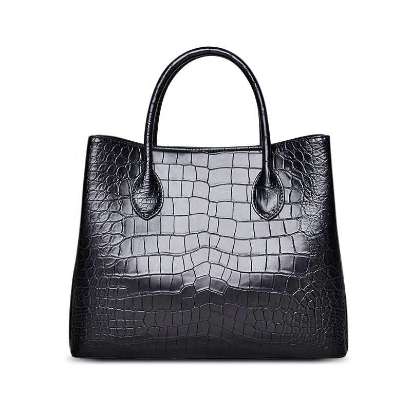 Luxurious Don John Crocodile handbag for women with detailed crocodile skin texture and elegant design.