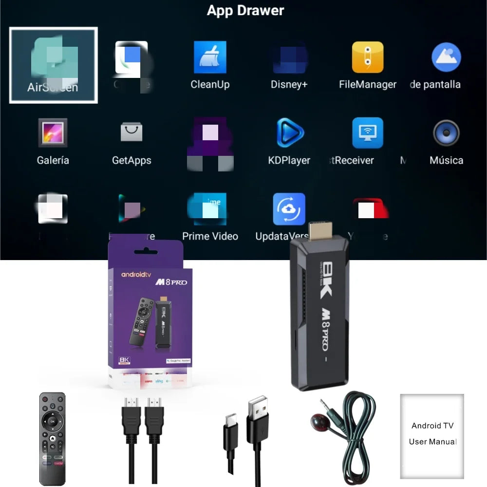 2025 M8 PRO Android 13 Allwinner H616 Quad Core 4K Smart TV Box with Dual-Band WiFi 2GB RAM 16GB ROM