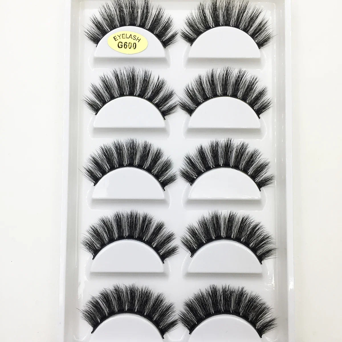 Blushimmer 38 Style 5 pairs natural 3D mink false eyelashes for makeup, featuring faux cils and beauty tools for a dramatic eye look.