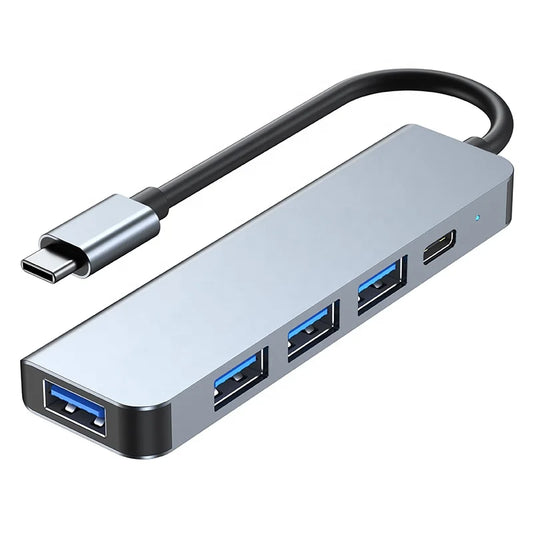 New USB-C 5-In-1 Multiport Dock Type C Multi-Port Support for Windows 7 or Above Systems Without Drive