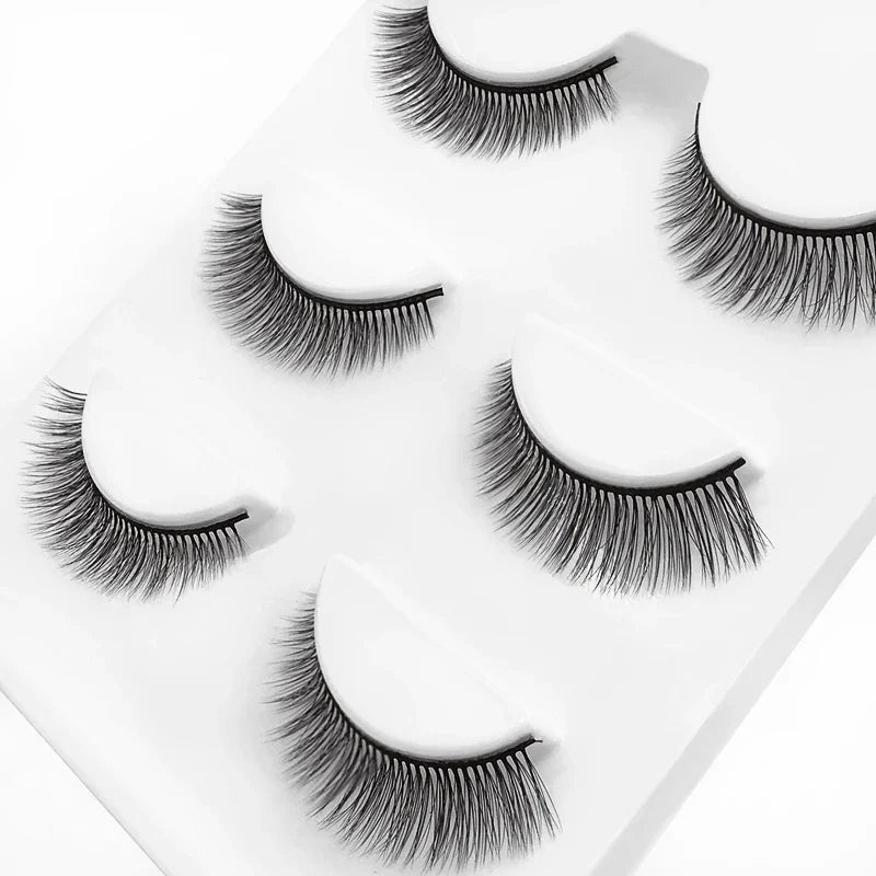 SHIDISHANGPIN 3 pairs 27 styles 3D Faux Mink Hair Soft False Eyelashes Fluffy Wispy Thick Fake Lash Handmade Eyelash Eye Makeup