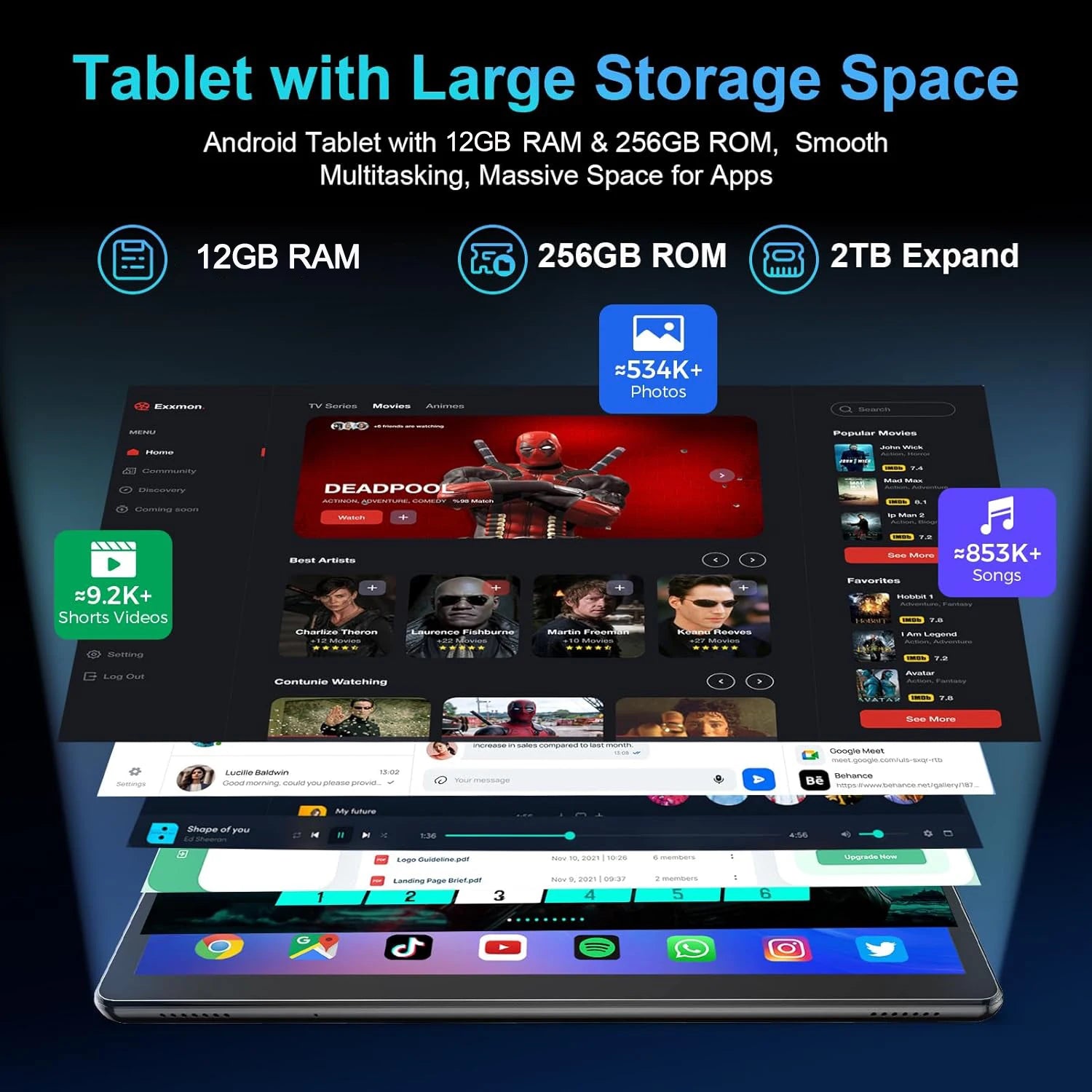 Cheap Wholesale Customizable Brand Android 15 10.1" Tablet MTK Octa Core 12GB RAM 256GB ROM Wi-Fi Dual-SIM New Tablet PC