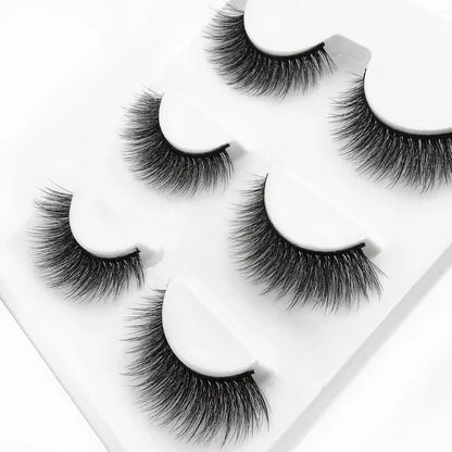 SHIDISHANGPIN 3 pairs 27 styles 3D Faux Mink Hair Soft False Eyelashes Fluffy Wispy Thick Fake Lash Handmade Eyelash Eye Makeup