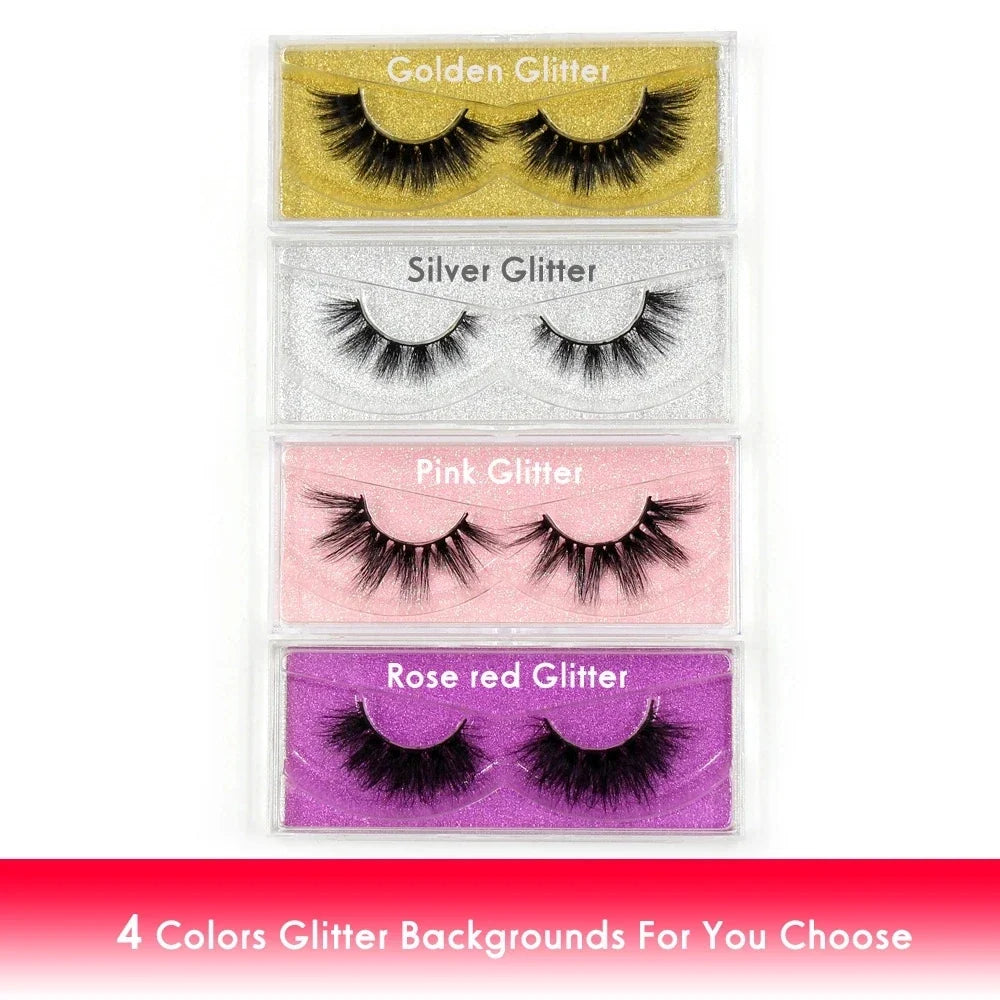 Blushimmer LEHUAMAO 5D Mink Hair false eyelashes with wispy, cross-style design for natural, fluffy eyelash extensions.