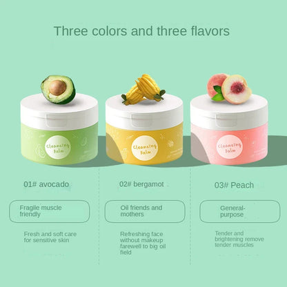 Blushimmer vegetable oil peach makeup remover cleansing ice cream with gentle texture and no tightness, in a smooth balm form