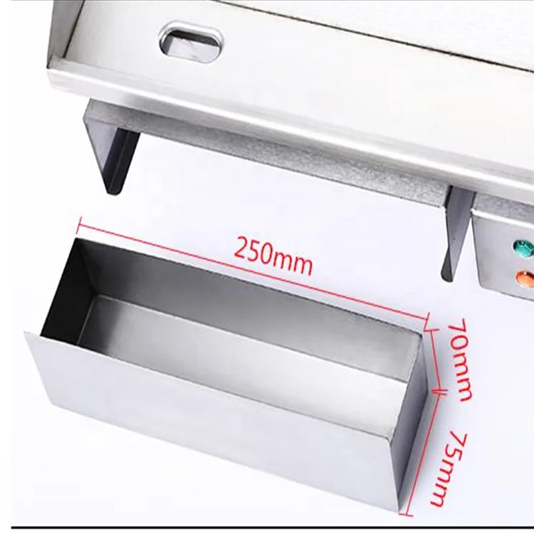 High Quality Commercial Hard Chrome Griddle Gas Stainless Steel Kitchen Restaurant CE Certified
