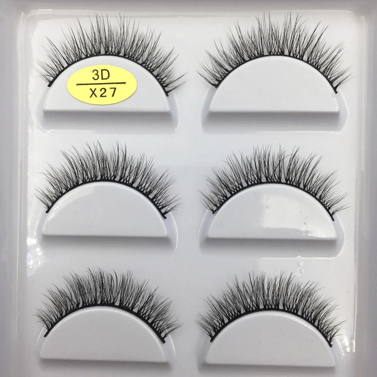 Set of 5 pairs of natural 3D mink false eyelashes by Blushimmer, perfect for makeup and beauty enhancement.