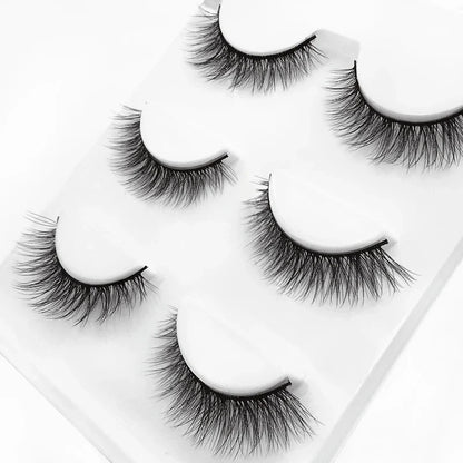 SHIDISHANGPIN 3 pairs 27 styles 3D Faux Mink Hair Soft False Eyelashes Fluffy Wispy Thick Fake Lash Handmade Eyelash Eye Makeup