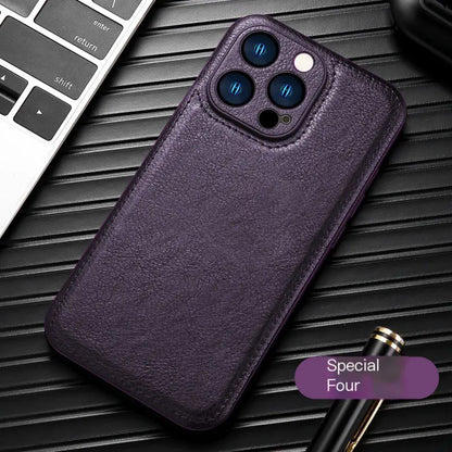 iPhone 15 Pro Max Leather Case with Retro Design