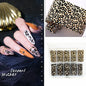 Leopard print nail foils transfer paper and animal nail art stickers from Blushimmer, featuring snake skin and leopard designs for manicure.