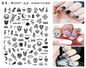 Nail Sticker Snake  Dragon Butterfly Black Multicolor Decals Nail Art Tattoo Slider Water Transfer Letter Nails Art Decoration