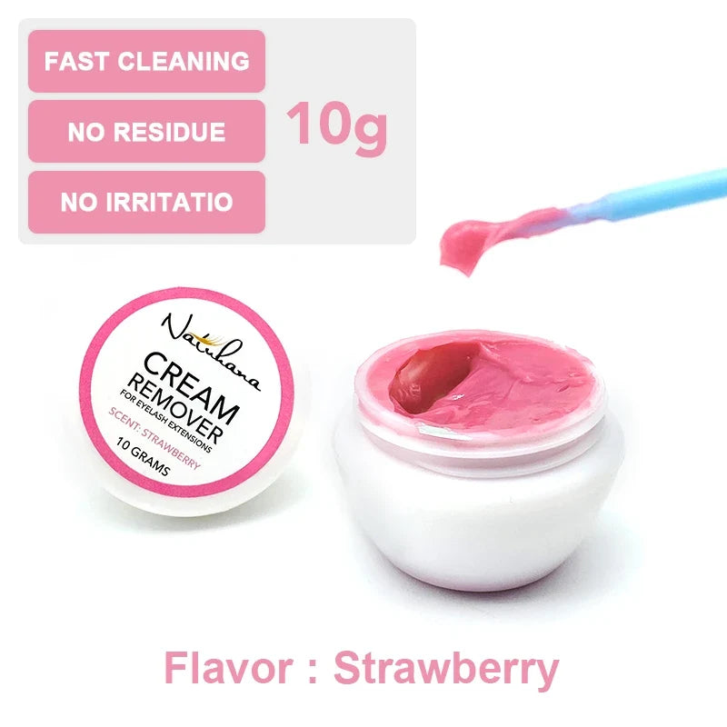 Blushimmer NATUHANA eyelash glue remover cream for quick, professional removal of eyelash adhesive with a smooth application.