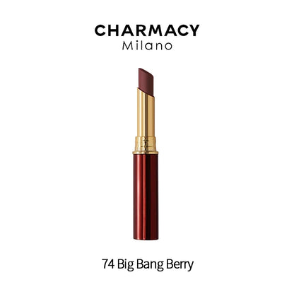 Blushimmer Charmacy waterproof velvet lipstick in 16 colors, featuring long-lasting matte finish and easy-to-wear lip makeup