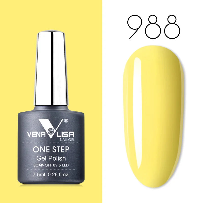 Venalisa 3-in-1 UV gel polish by Blushimmer, showcasing a sleek bottle of organic soak-off gel lacquer for LED/UV light nail art.