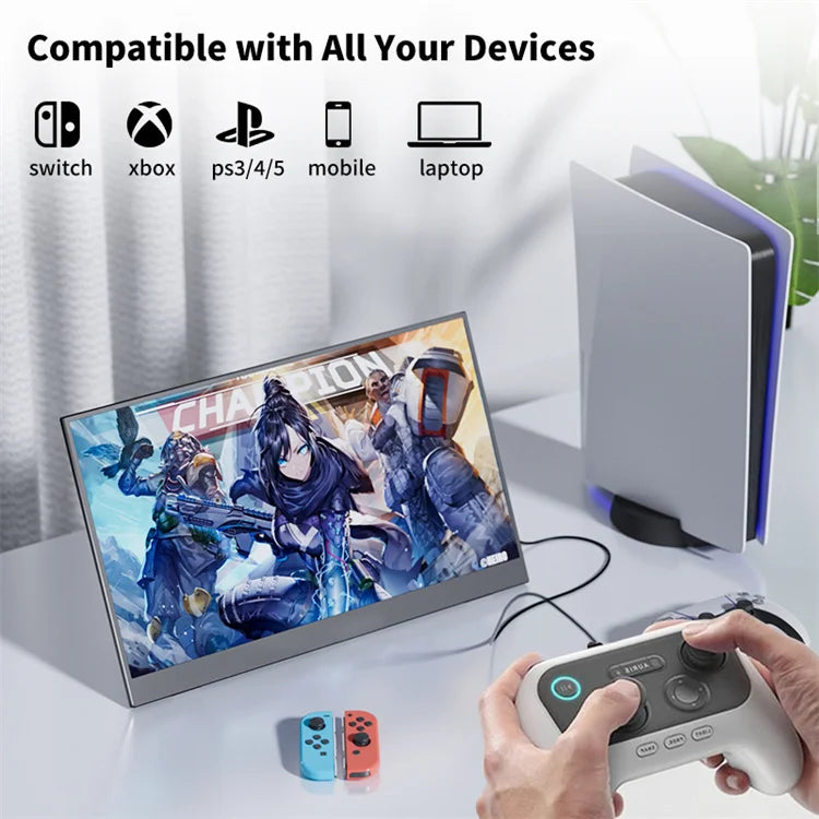HGFRTEE 15.6 Inch 4K IPS HDR Portable Monitor with for and Type-C Ports Business Series