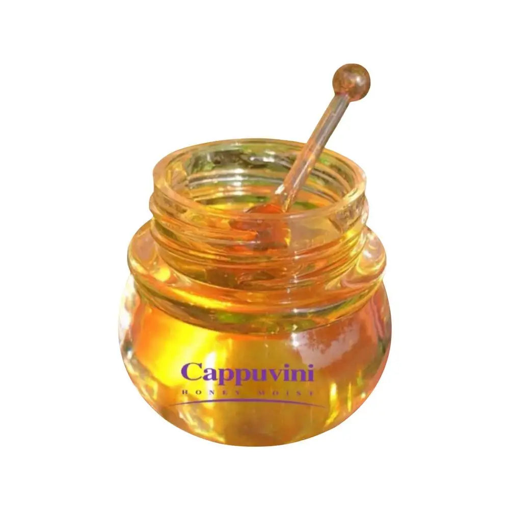 Blushimmer organic beeswax bee balm in a jar, hydrating honey lip balm with a smooth, moisturizing texture for dry, chapped lips.