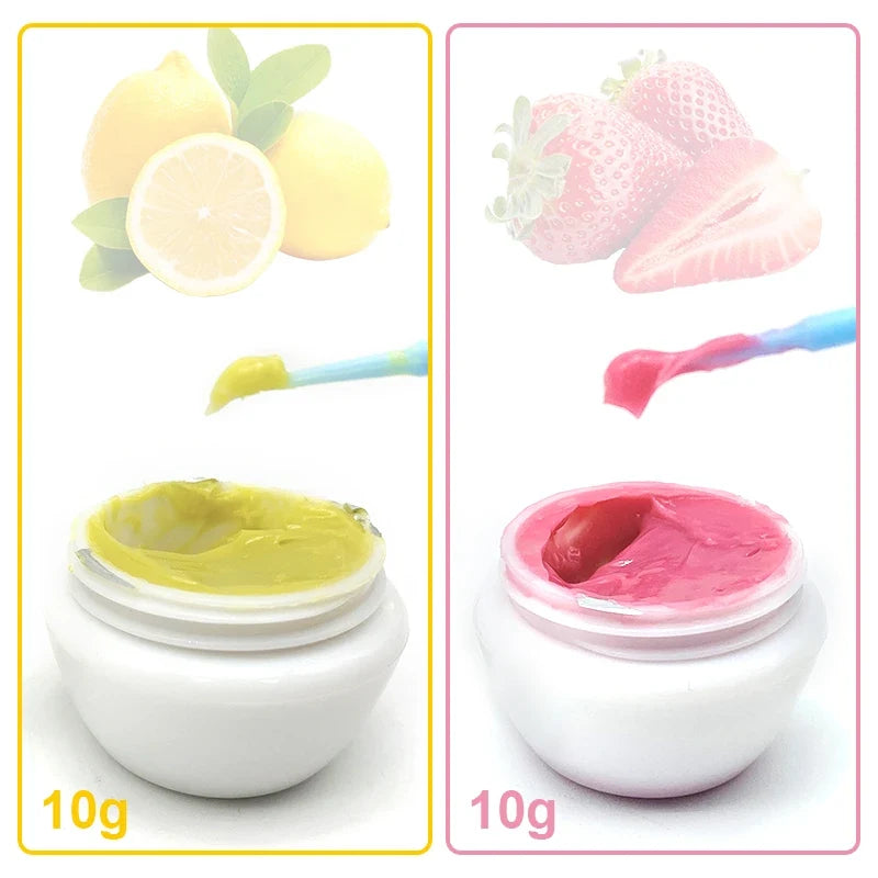 Blushimmer NATUHANA eyelash extension glue remover gel in a small container, non-irritating plant-based formula for lash adhesive removal