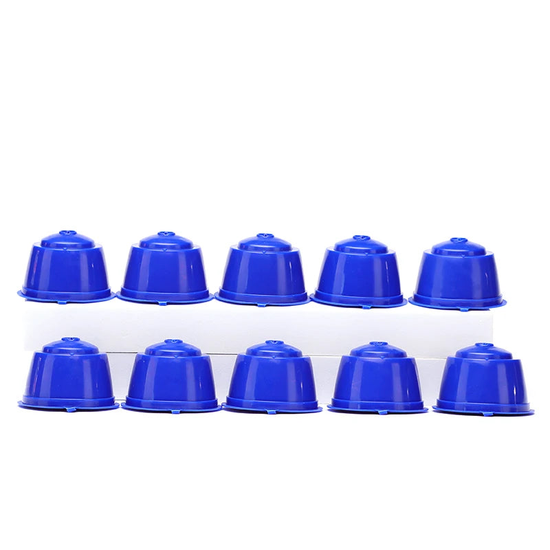 10PCS Refillable Capsules for Nescafe DOLCE GUSTO Coffee Capsules Reusable Filter with Spoon Brush Coffee Pods High Quality
