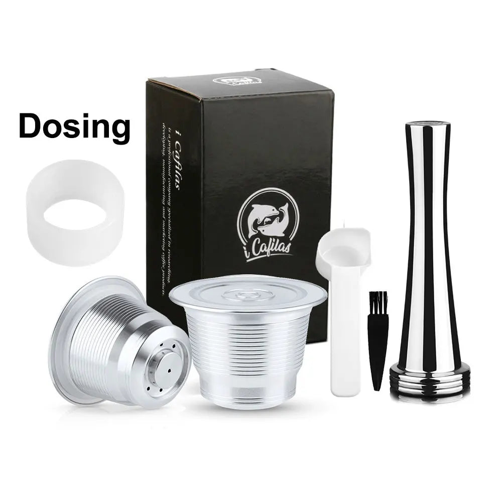 New icafilas for Nespresso Coffee Capsule Reusable Espresso Steel Coffee Pod Filters for Mini C30 D30 & Pixie Coffee Maker