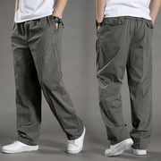 Men's Cargo Pants Cotton Black Work Pants Summer Casual Climbing Joggers Man Sweatpants Sports Spring Autumn Twill Trousers