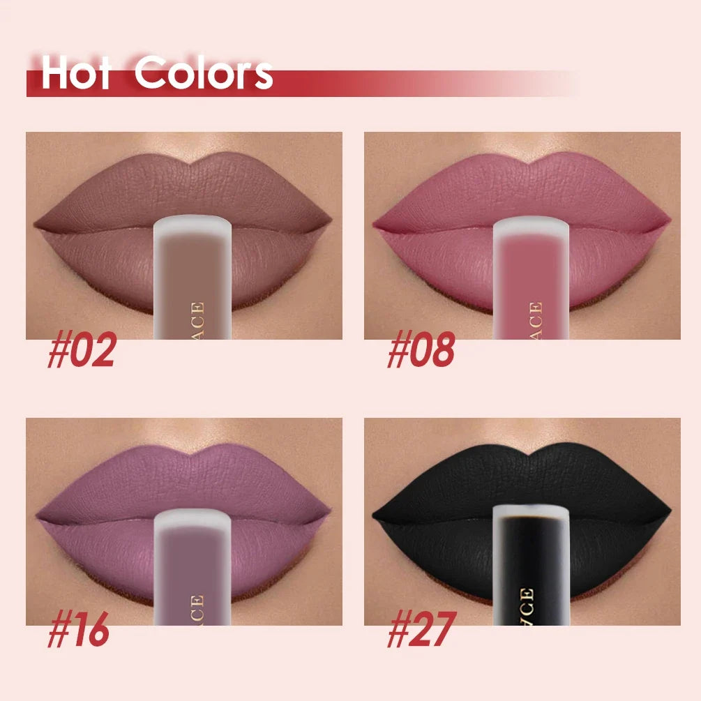 Blushimmer NICEFACE nude waterproof liquid lipstick in velvet matte finish, long-lasting non-stick lip gloss for makeup application
