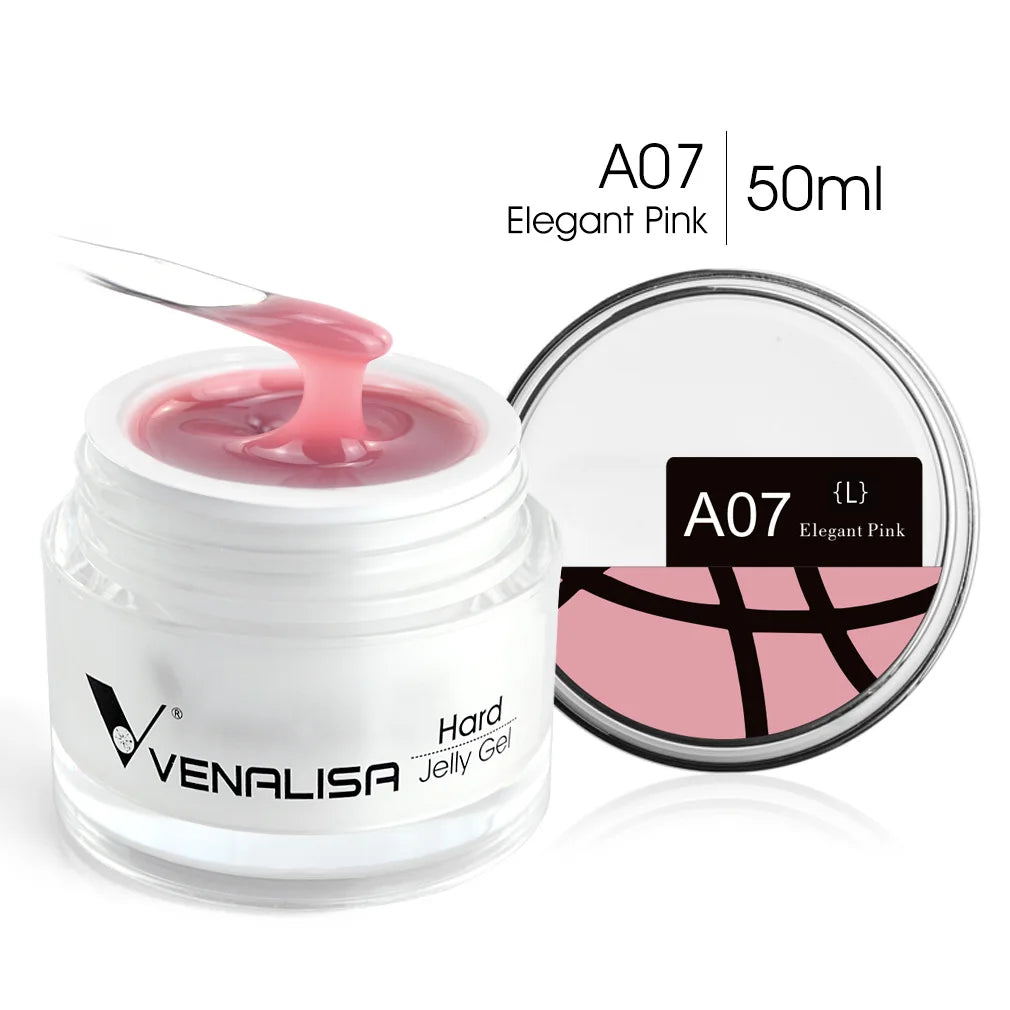 Blushimmer 50ml TPO Free Jelly Nail Extension Gel in clear for natural French nail enhancements, UV soak-off construction gel