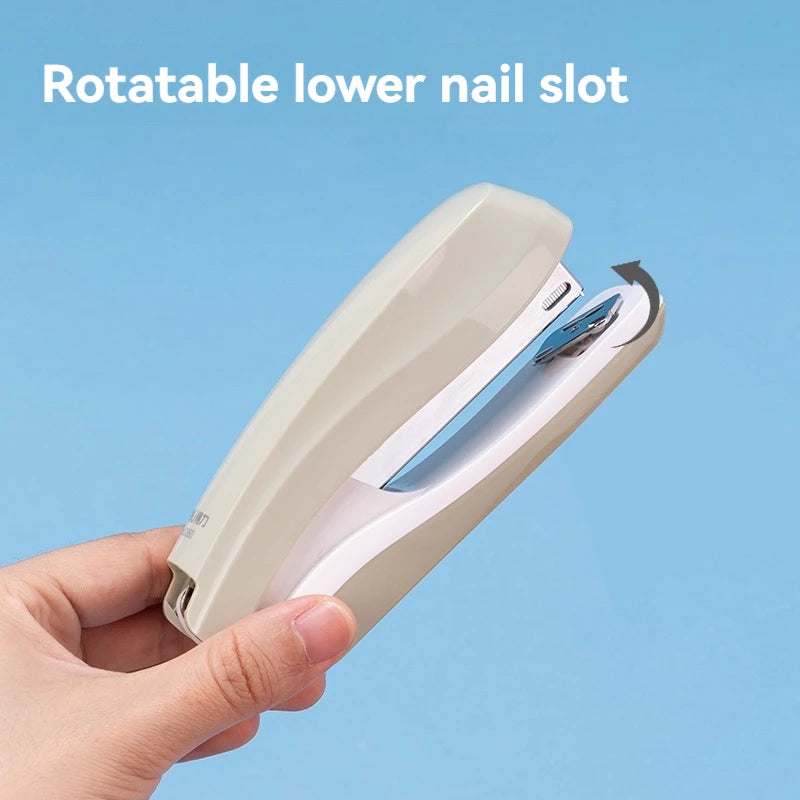 0350 White Desktop Stapler Multifunctional Office Learning Metal Stapler Students Portable Stapler 72pcs Per Carton Set