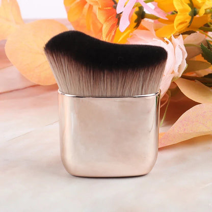 Blushimmer big angled foundation makeup brush with wavy design for liquid bronzer and powder application, portable cosmetic tool