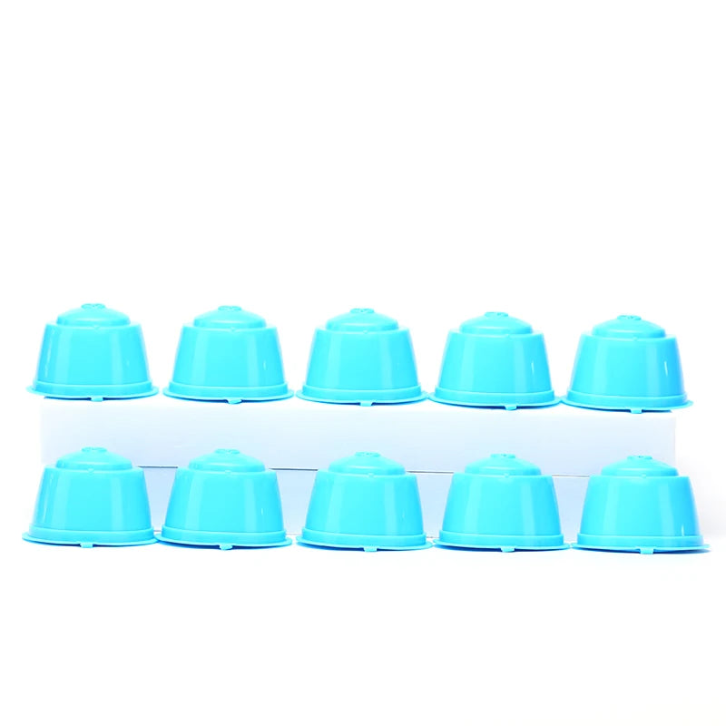 10PCS Refillable Capsules for Nescafe DOLCE GUSTO Coffee Capsules Reusable Filter with Spoon Brush Coffee Pods High Quality