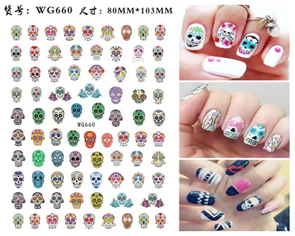 Nail Sticker Snake  Dragon Butterfly Black Multicolor Decals Nail Art Tattoo Slider Water Transfer Letter Nails Art Decoration