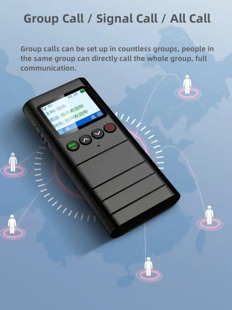 Global Android Wifi 2G/3G/4G Walkie Talkie with Sim Card Zello POC TYPE-C Charging Unlimited Phone Call for Radio