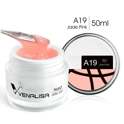 Blushimmer 50ml TPO Free Jelly Nail Extension Gel in clear natural color, UV soak-off nail builder for French and gel nail enhancements