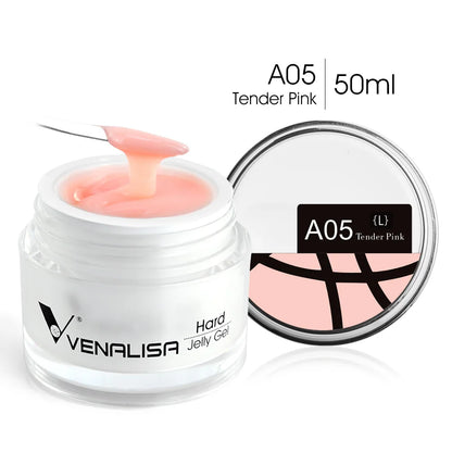 Blushimmer 50ml TPO Free Jelly Nail Extension Gel in clear, natural color, for French nail builder and UV soak-off nail enhancements.
