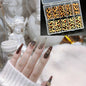 Blushimmer leopard print nail foils transfer paper with snake skin design for animal print nail art and manicure decoration.