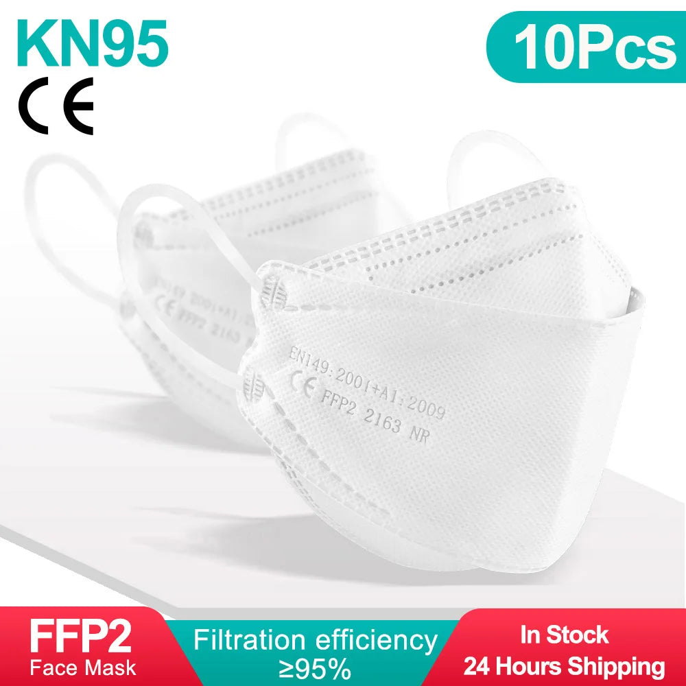 Fish Mask KN95 Mascarillas FPP2 Adult Morandi FFP2mask 4 Layer FFPP2 Approved Face Masks FFP2 Respirator Mouth Cover Masque FFP2